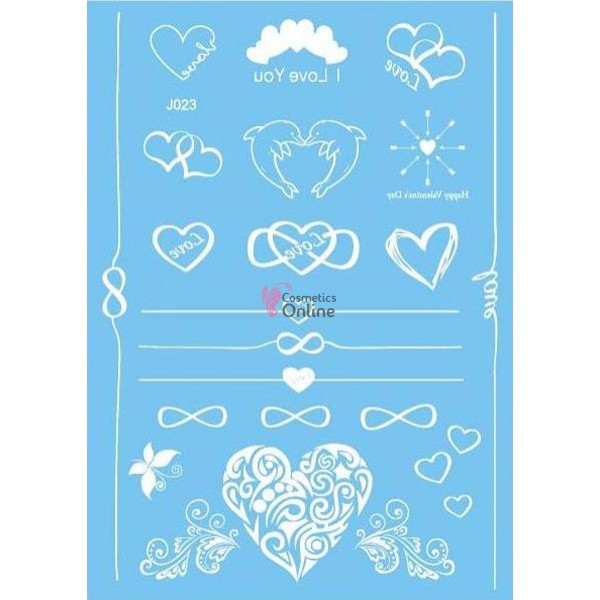 Tatuaje temporare pentru corp HENNA Alb J023